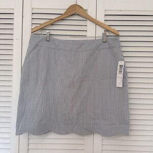 Tribal Blue and White Striped Skort